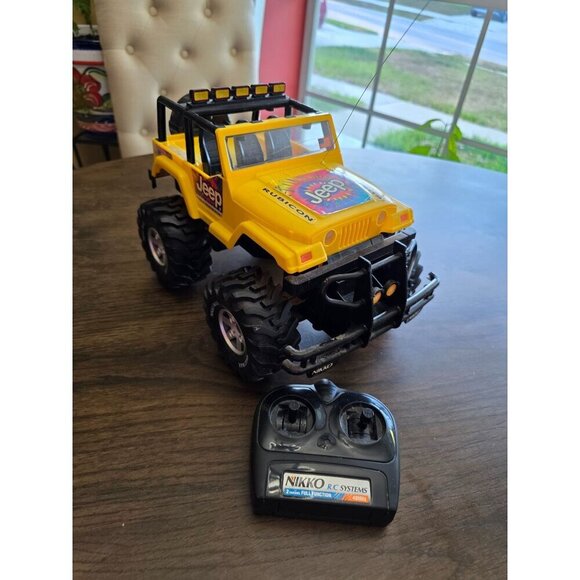Nikko Vintage 90s Jeep Wrangler Rubicon Remote Control R/C Vehicle Car W/ Remote - Picture 14 of 16